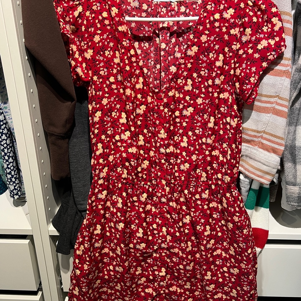Kimchi Blue Red Floral Dress